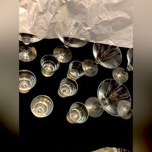 Crystal Martini and Shot Glass Set